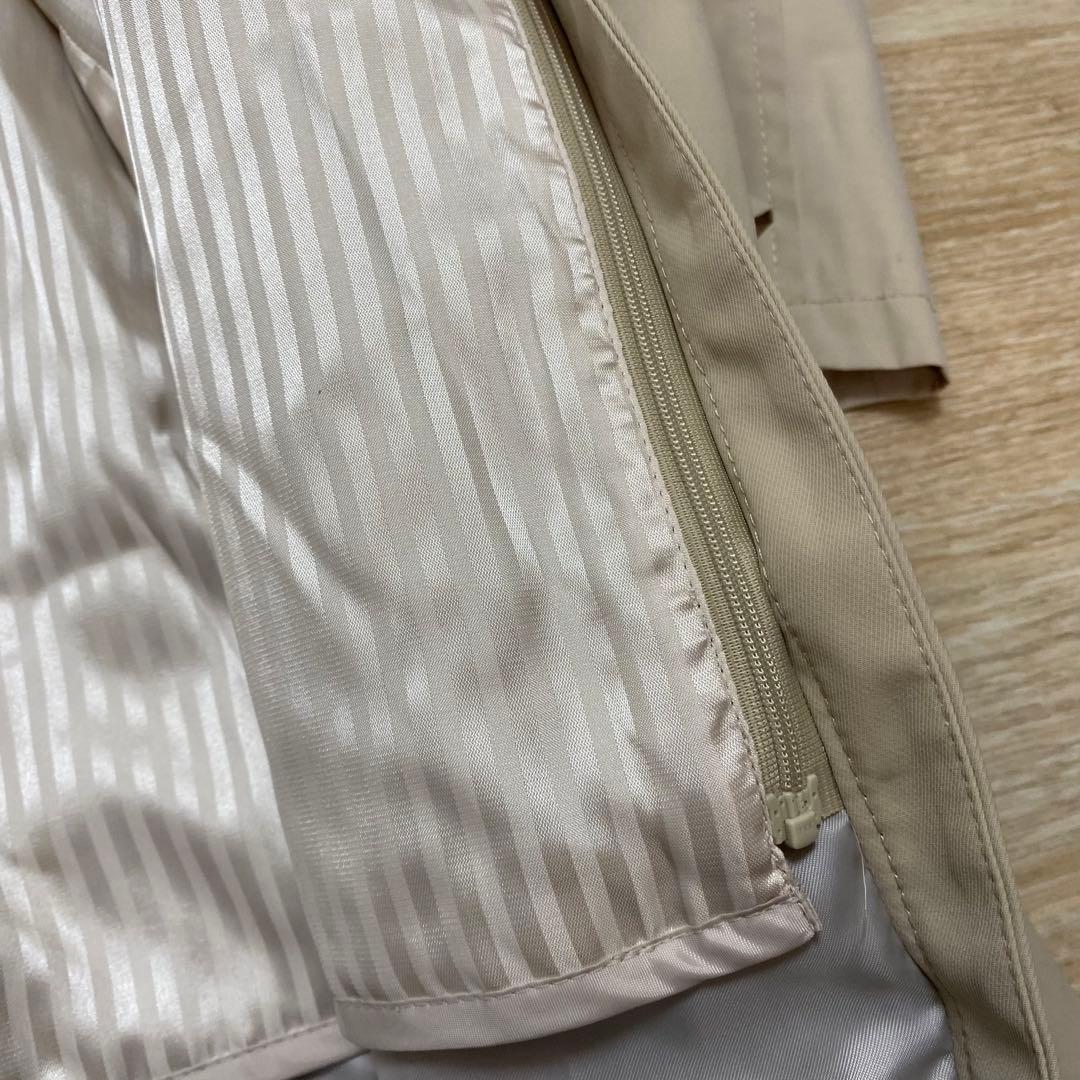 新品 INDIVI ライナー付き カルゼフーデッドコート 38 上質 ベージュ