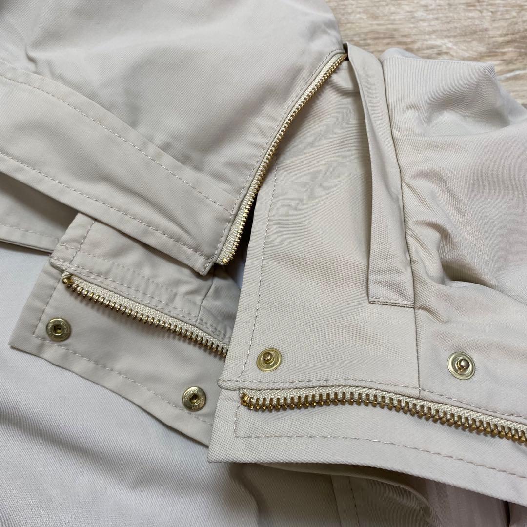 新品 INDIVI ライナー付き カルゼフーデッドコート 38 上質 ベージュ