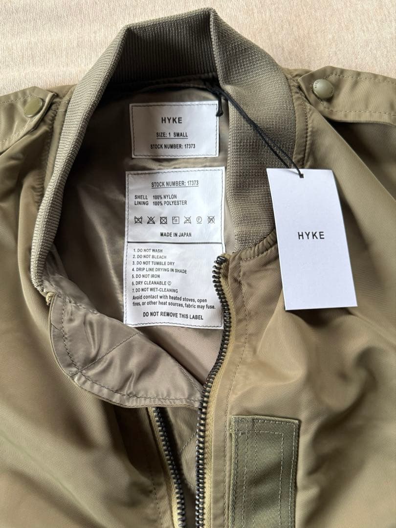 1新品 HYKE レディース TYPE L-2A JACKET ブルゾン カーキ