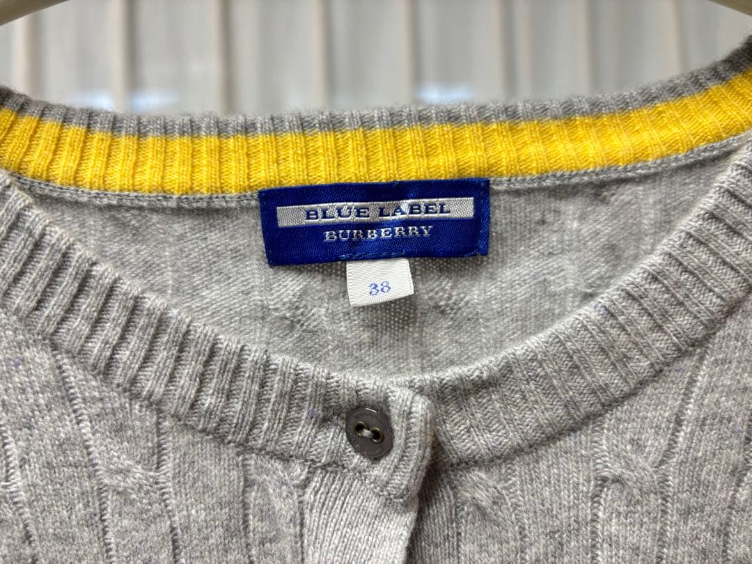 Burberry Blue Label ケーブルニットカーディガン 38