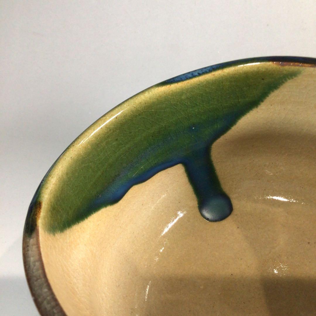 Ｐ２７９　茶碗　『加藤景陶造』『鳴海織部』『御題茶碗』　抹茶碗　共箱　茶道具