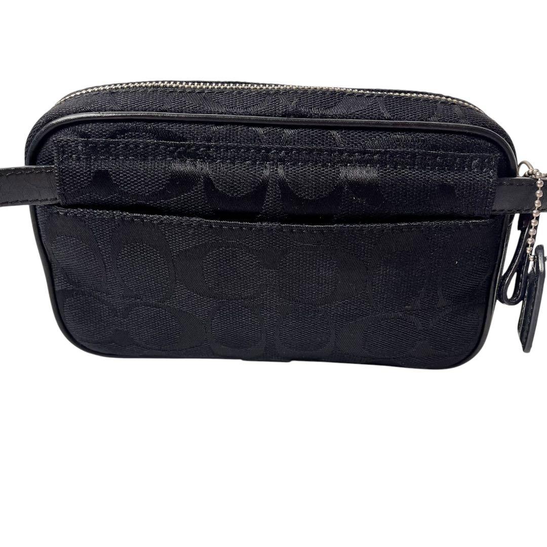 美品✨ COACH コーチ ウエストバッグ ウエストポーチ シグネチャー 黒
