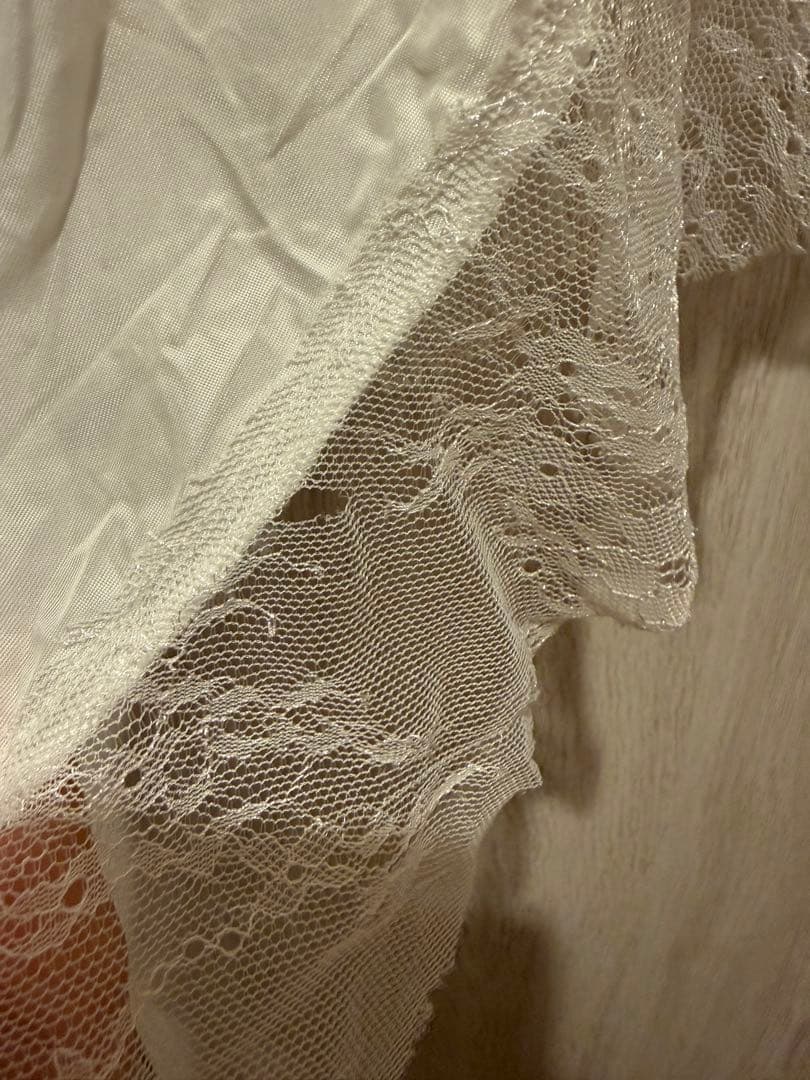 JOSE MOON/ ASYMMETRY LACE DRESS ホワイト