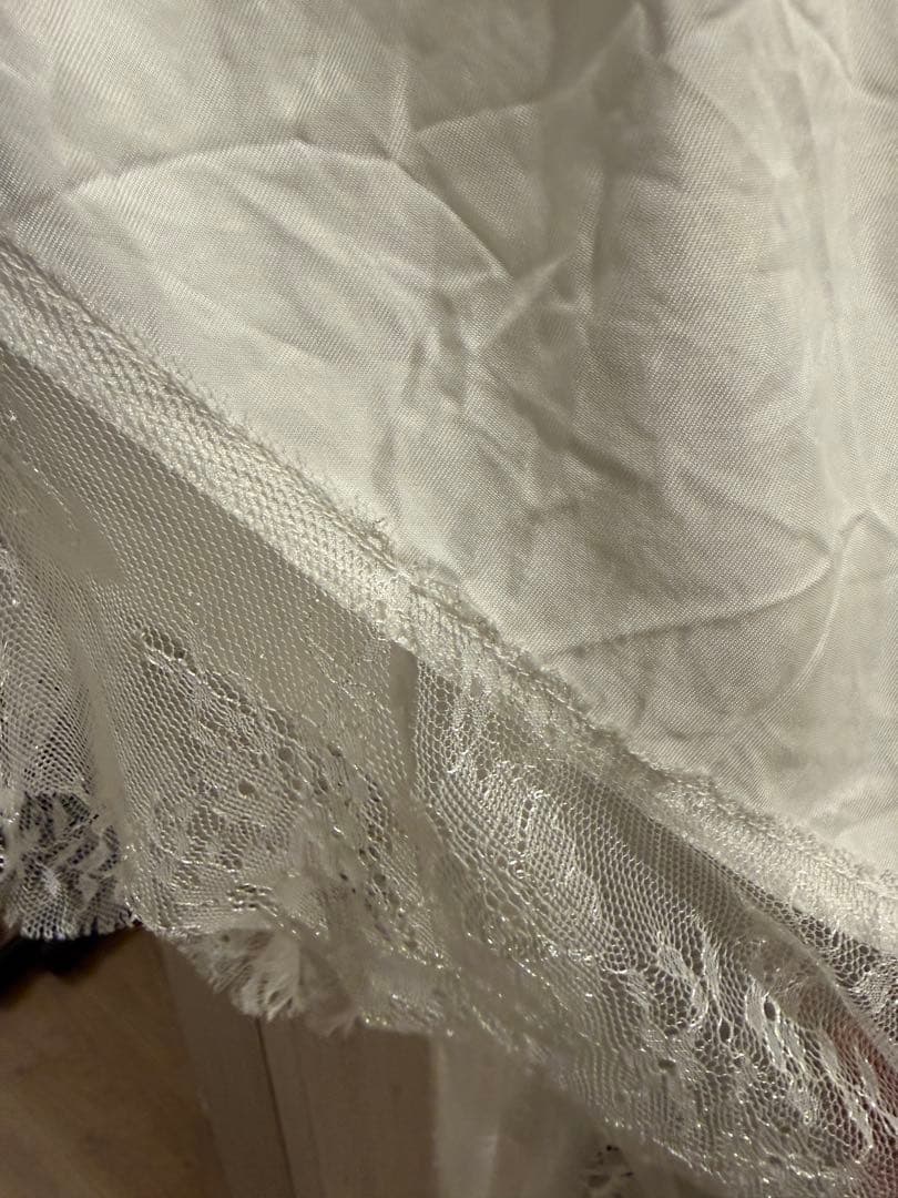 JOSE MOON/ ASYMMETRY LACE DRESS ホワイト