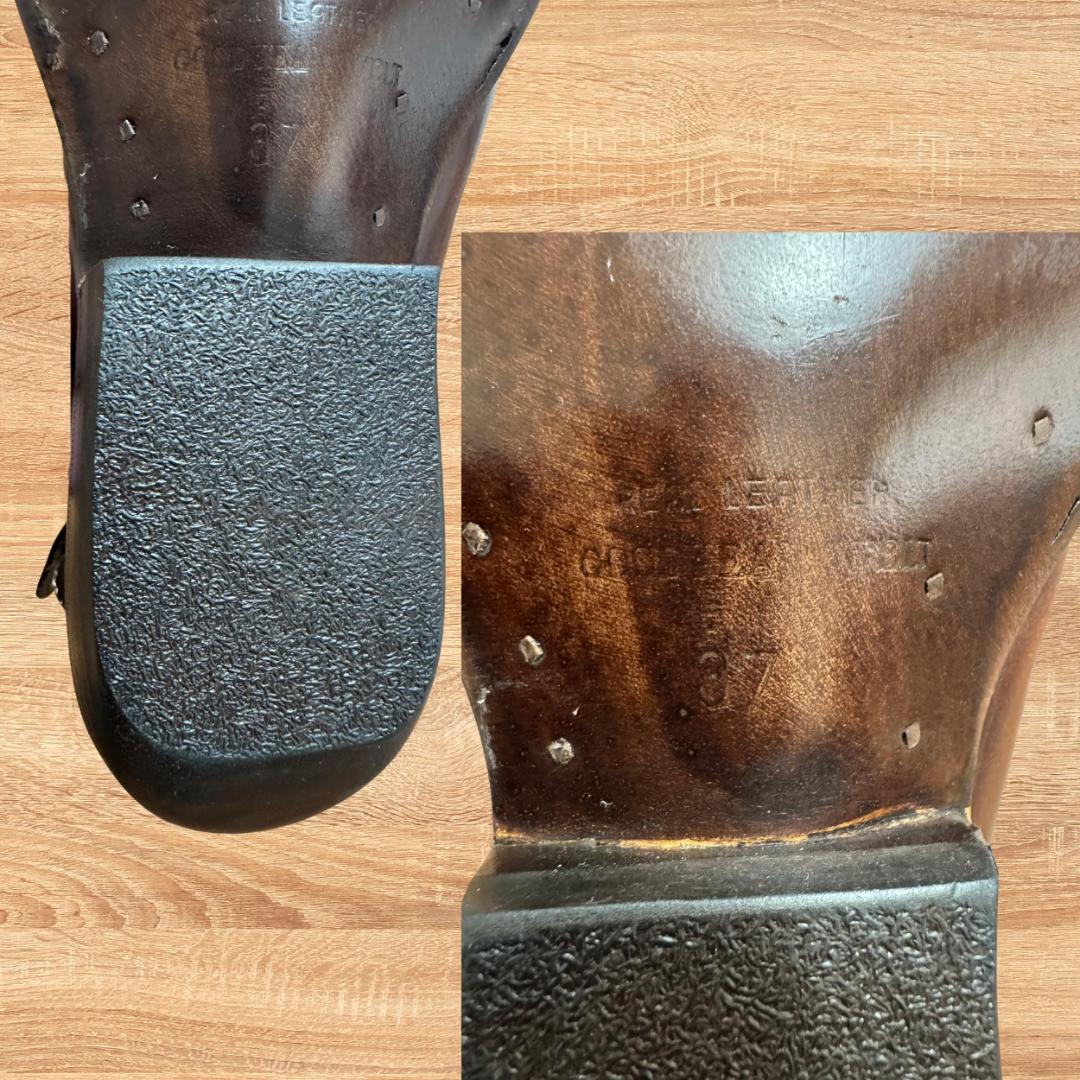 新品 Sonora レザーブーツ ブラウン 37 約23.5cm 本革