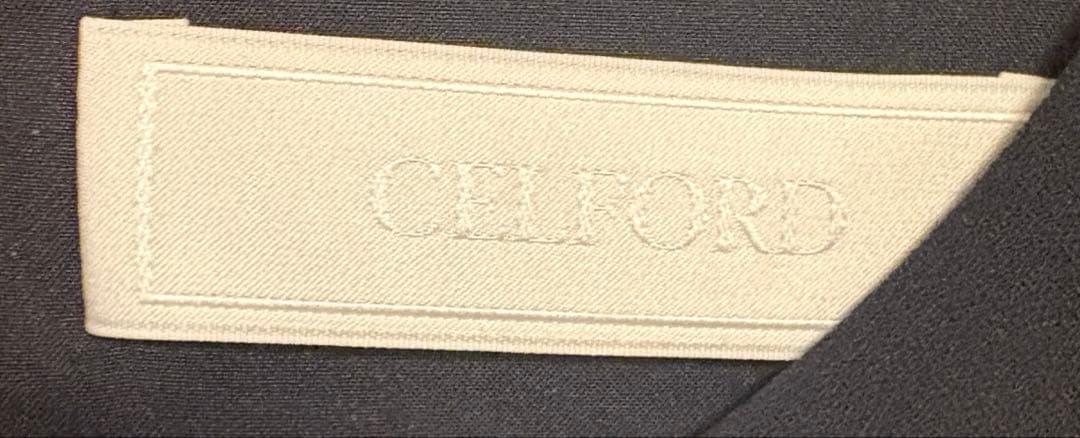 CELFORD ネイビー プリーツワンピース サイズ40 L相当 フォーマル