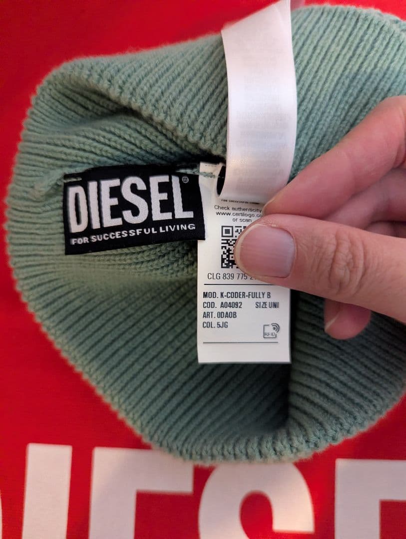 DIESEL レアカラー グレン期モデル ニットキャップ グリーン