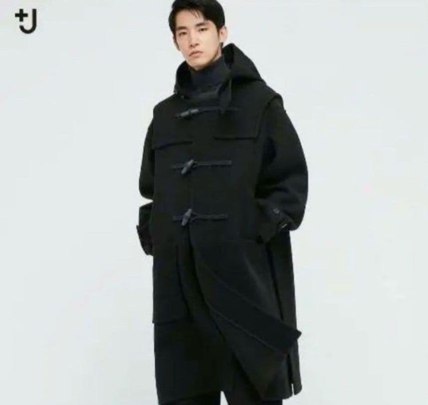 未使用級 UNIQLO +J ダッフルコートウール ユニセックス