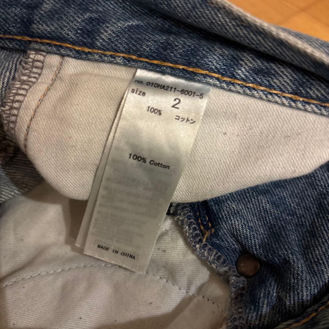 【moussy】CROSS WAIST WIDE STRAIGHT サイズ2