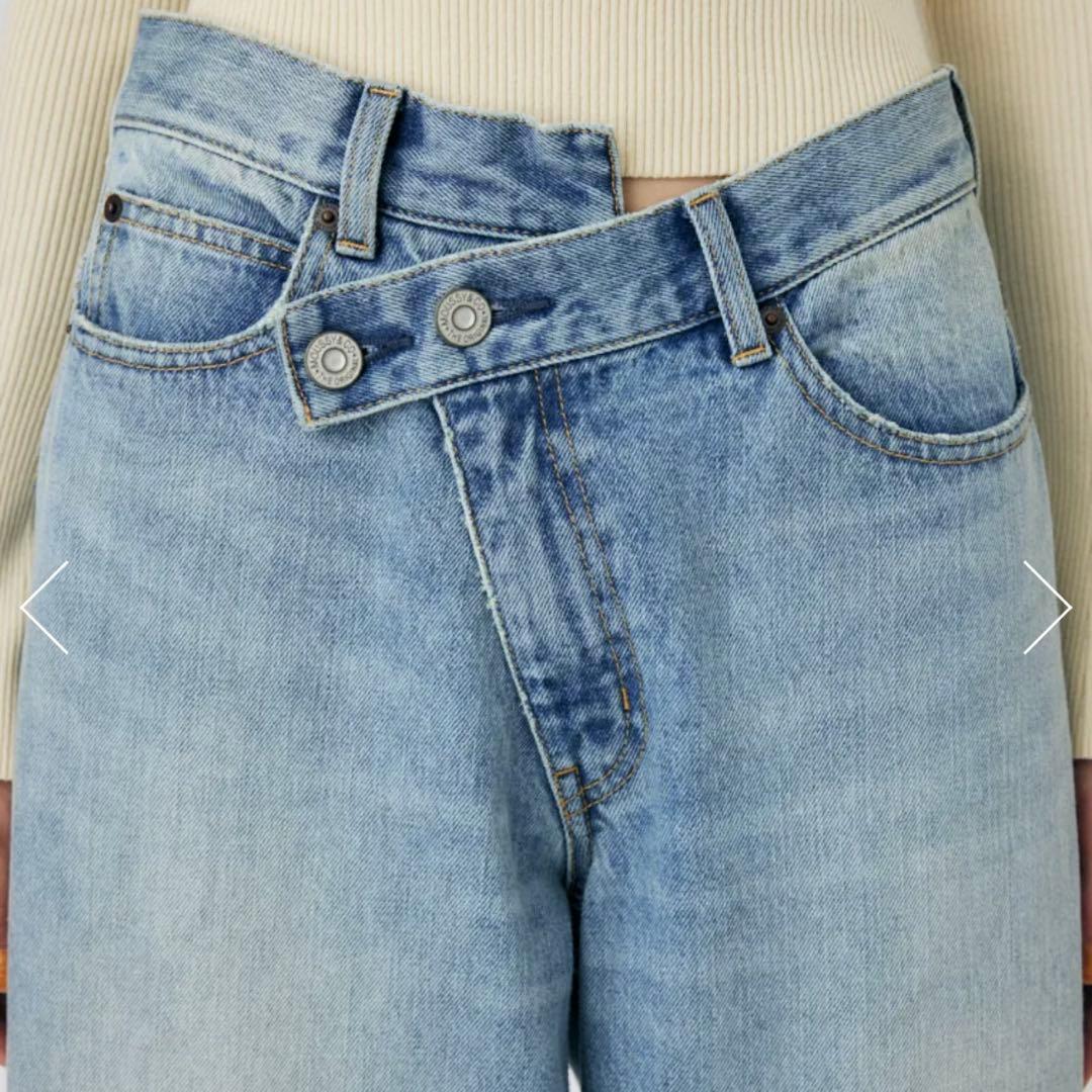 【moussy】CROSS WAIST WIDE STRAIGHT サイズ2