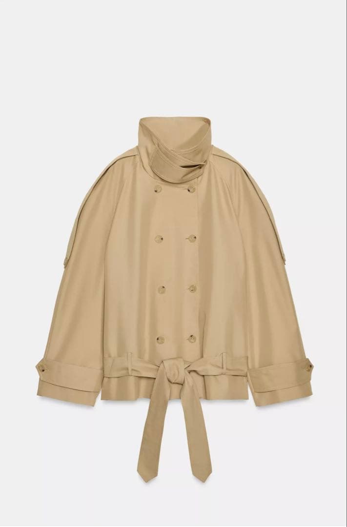 ZARA ショート丈ハイネックトレンチコート