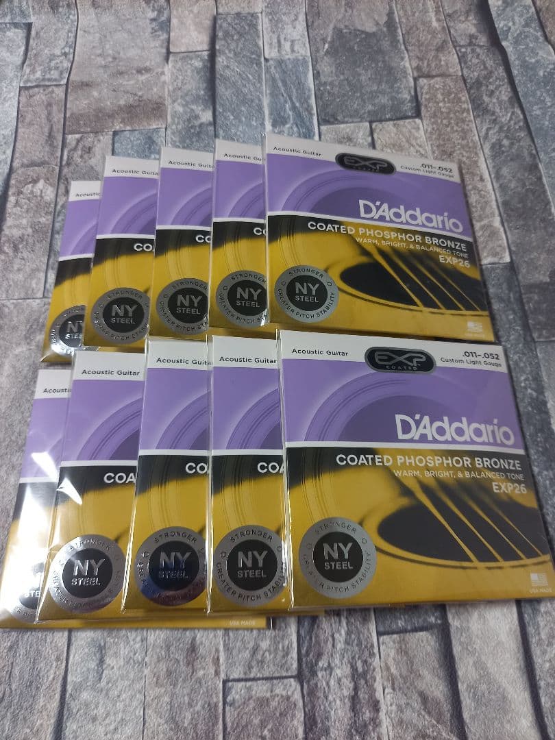 D'Addario EXP26 アコースティックギター弦 10パックセット