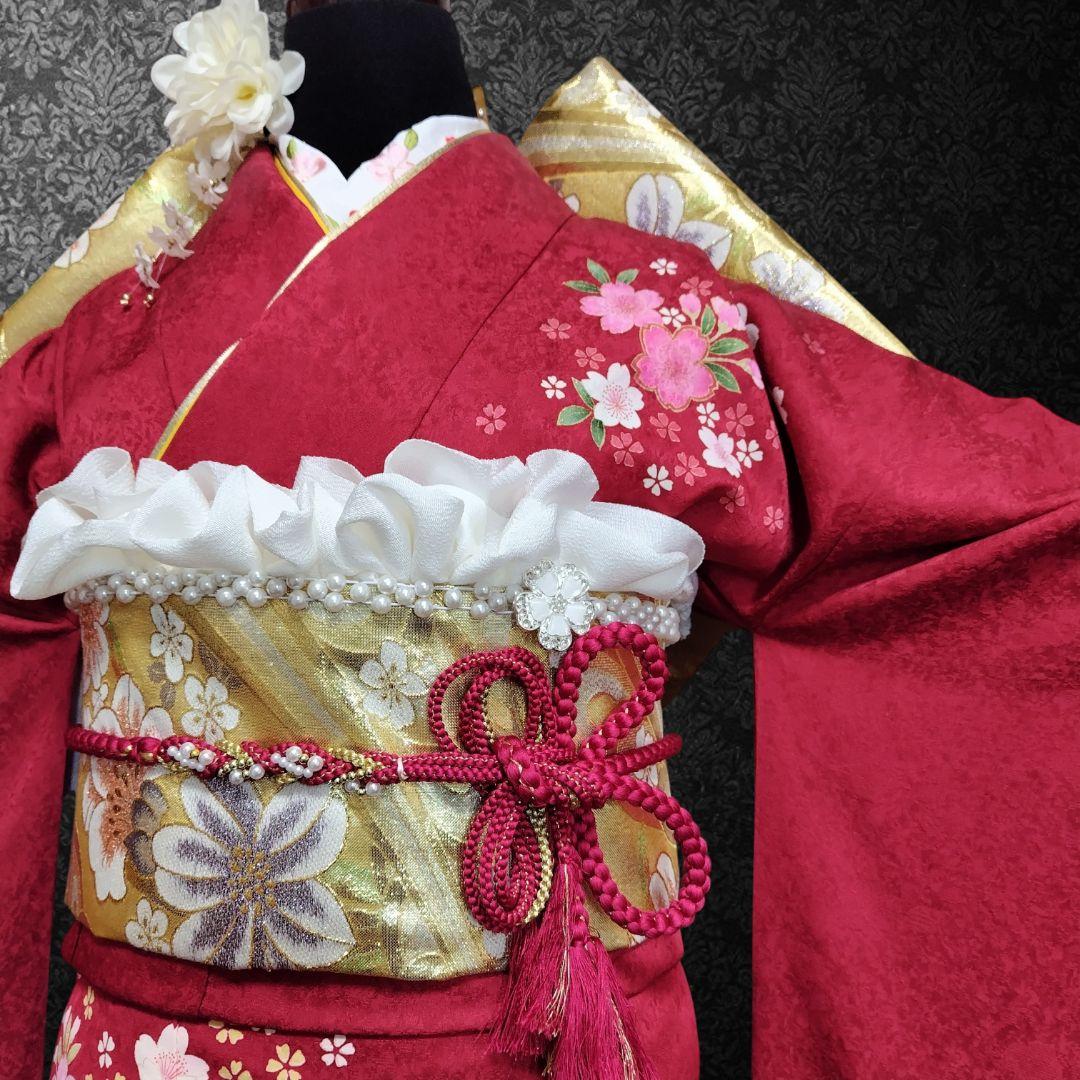 SALE中！振袖フルセット(8点)成人式・京都きもの友禅・金彩加工・暈し染め