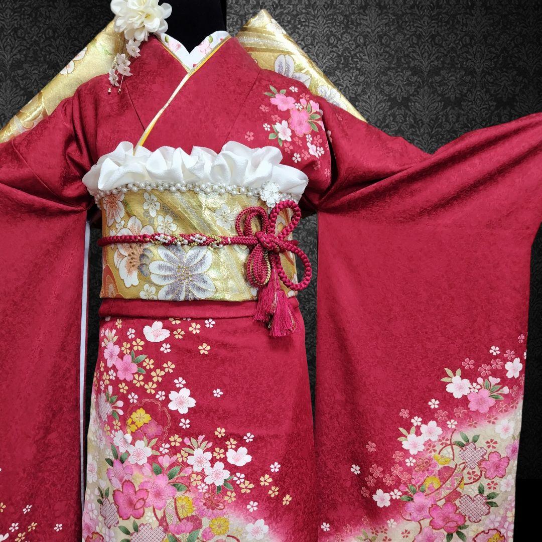 SALE中！振袖フルセット(8点)成人式・京都きもの友禅・金彩加工・暈し染め