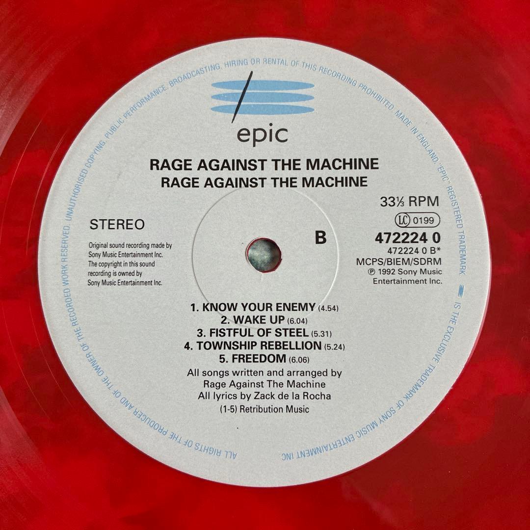 93年限定盤LP Rage Against The Machine