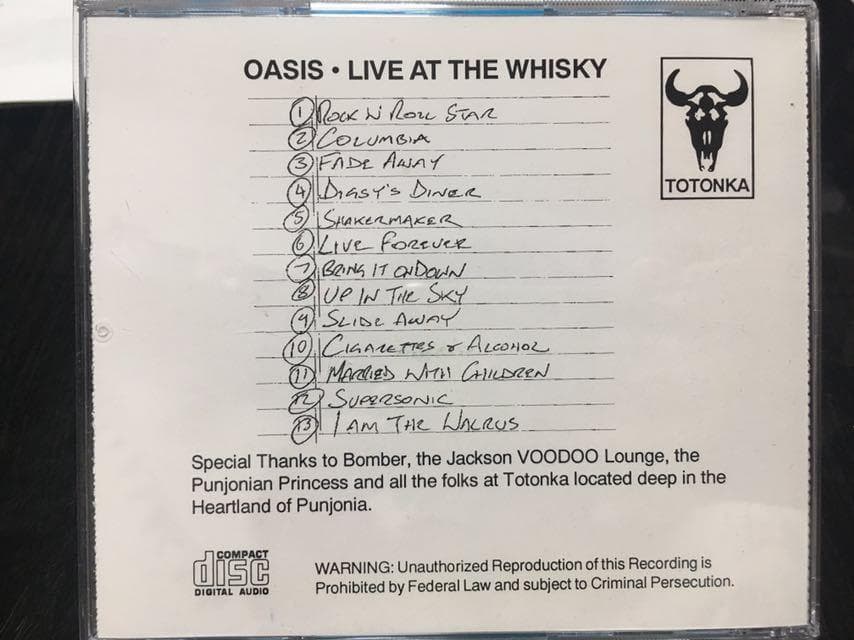 ★Oasis Live At The Whiskey 中古CD★