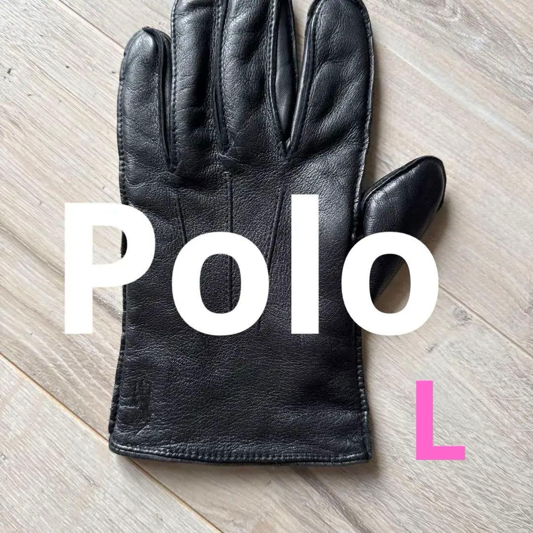 Polo by Ralph Lauren ブラックレザー手袋