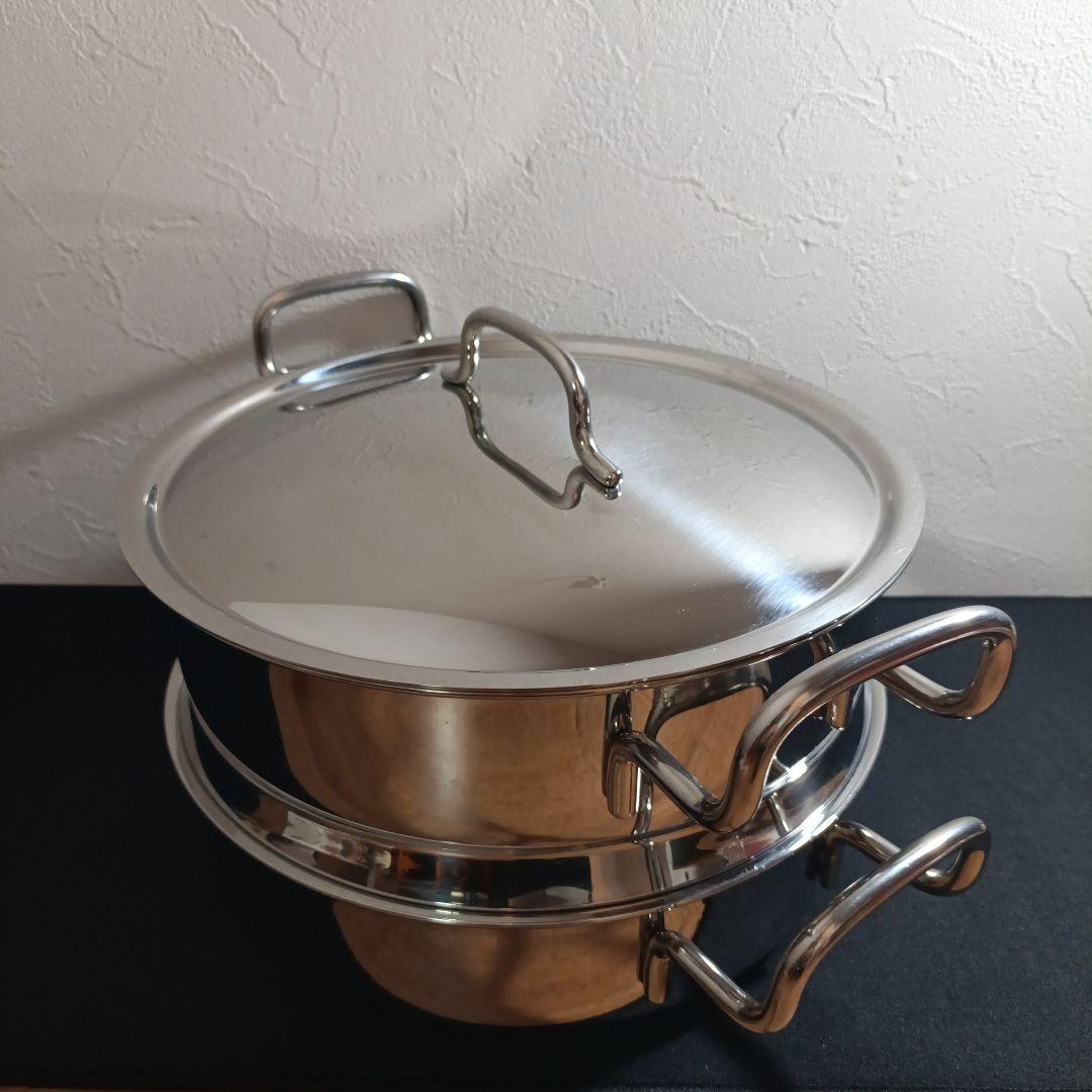 宮崎製作所　ジオ・プロダクト　蒸し器付き鍋 ２５ｃｍ（3.4L） GEO-25M