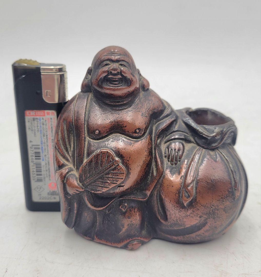 備前焼　布袋尊像　置物　仏像　仏教美術　骨董品、美術品