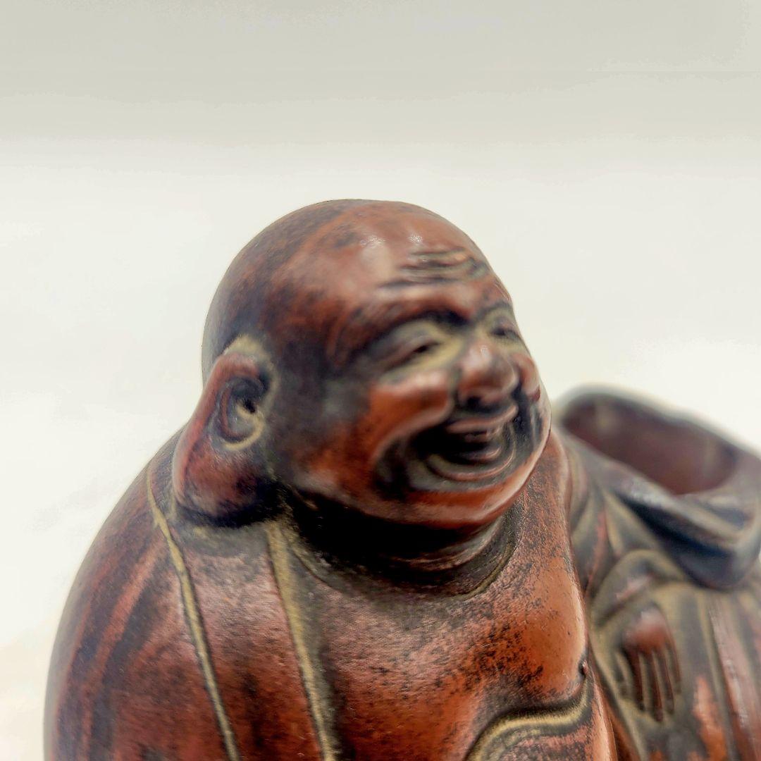 備前焼　布袋尊像　置物　仏像　仏教美術　骨董品、美術品