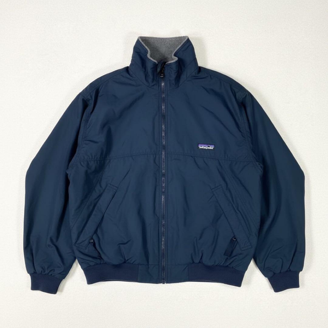 경*전様 希少！L patagoniaシェルドシンチラジャケット ネイビー パタ