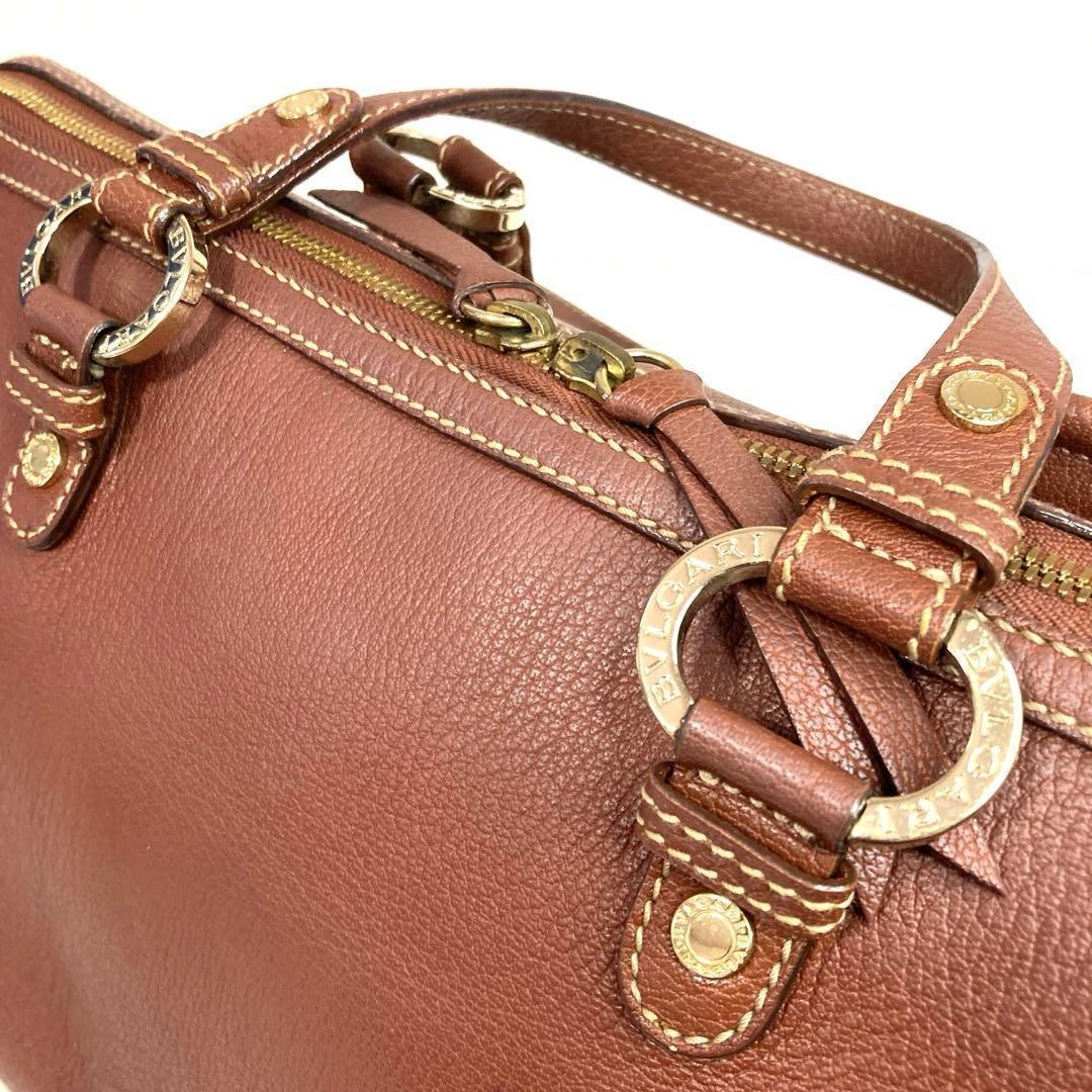 BVLGARI マキシレッタレ✨美品✨レザー　ミニボストンバッグ　ゴールド金具