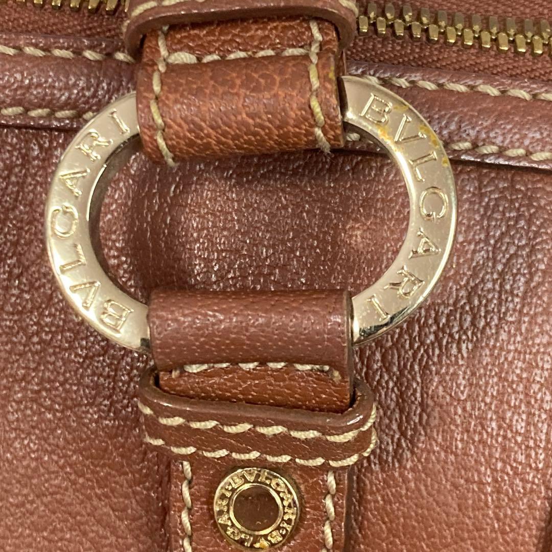 BVLGARI マキシレッタレ✨美品✨レザー　ミニボストンバッグ　ゴールド金具