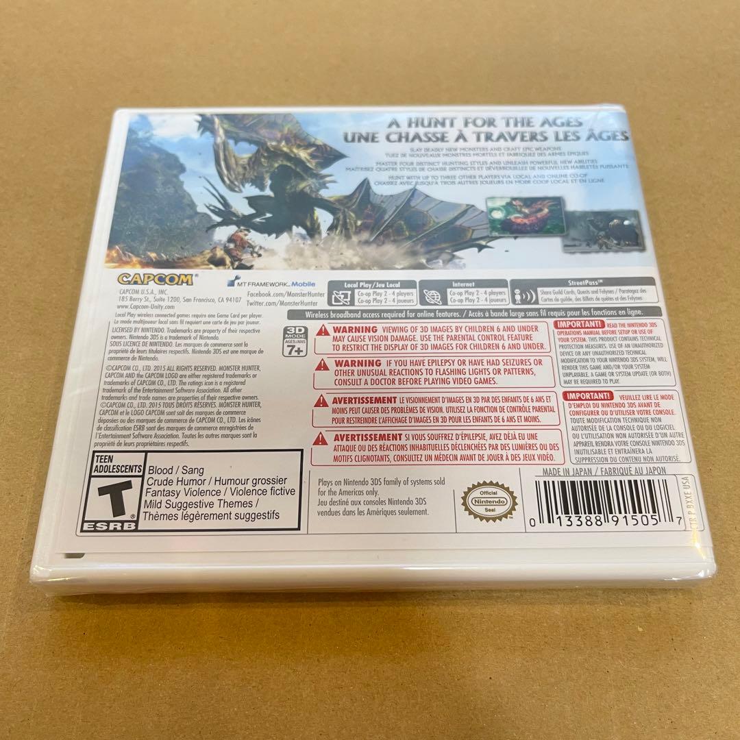 新品未開封 3DS MONSTER HUNTER GENERATIONS 北米版