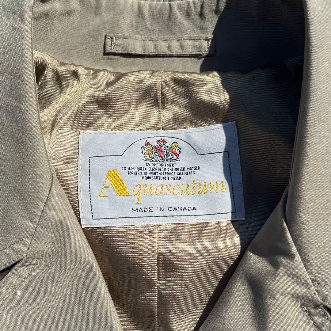 70s~80s Aquascutum カナダ製 トレンチコート ロングコート