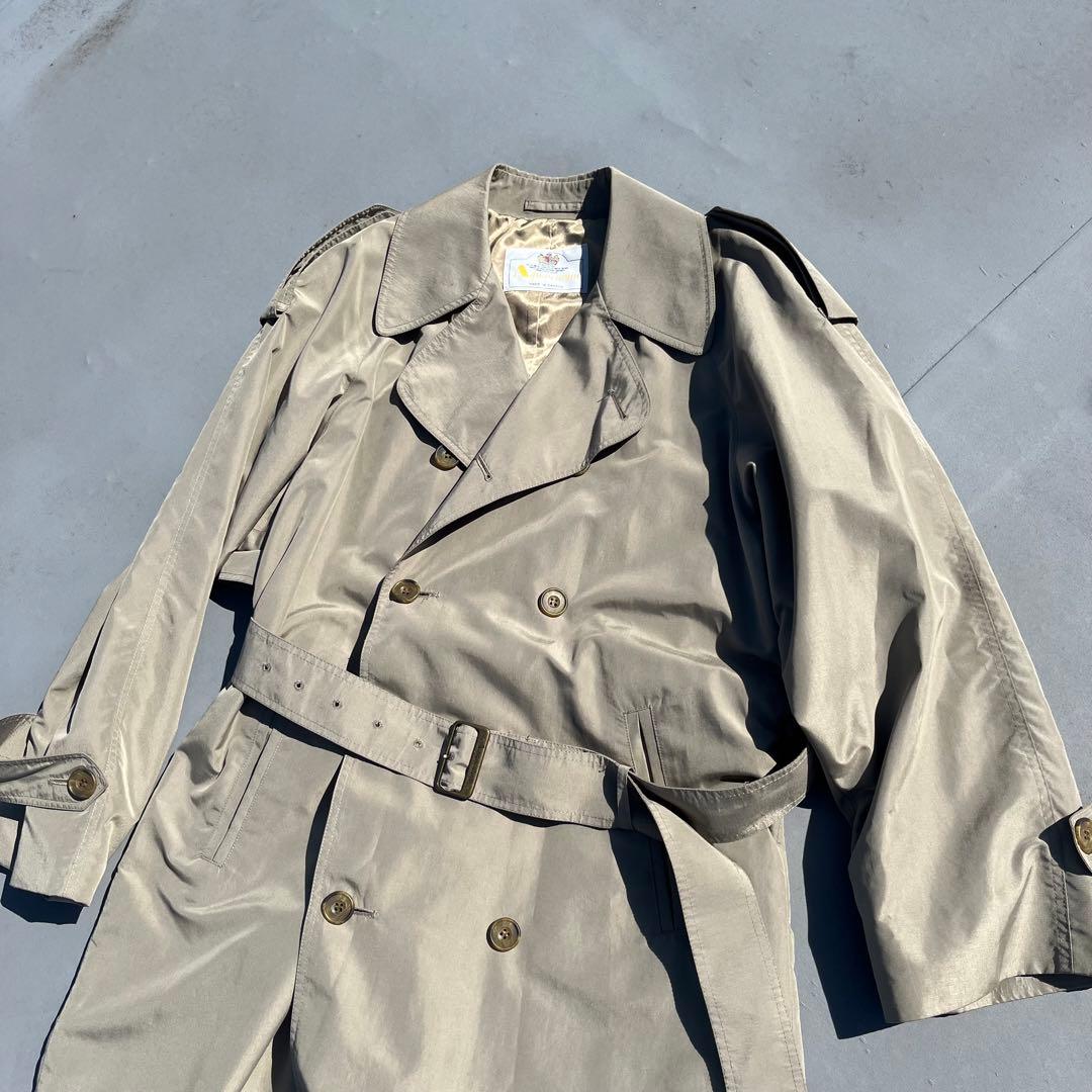 70s~80s Aquascutum カナダ製 トレンチコート ロングコート