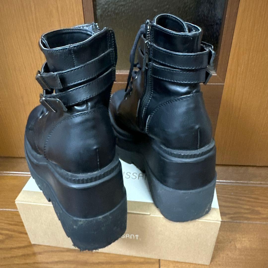 Demonia デモニア ブーツ 厚底10㎝ ブラック US7 23.5