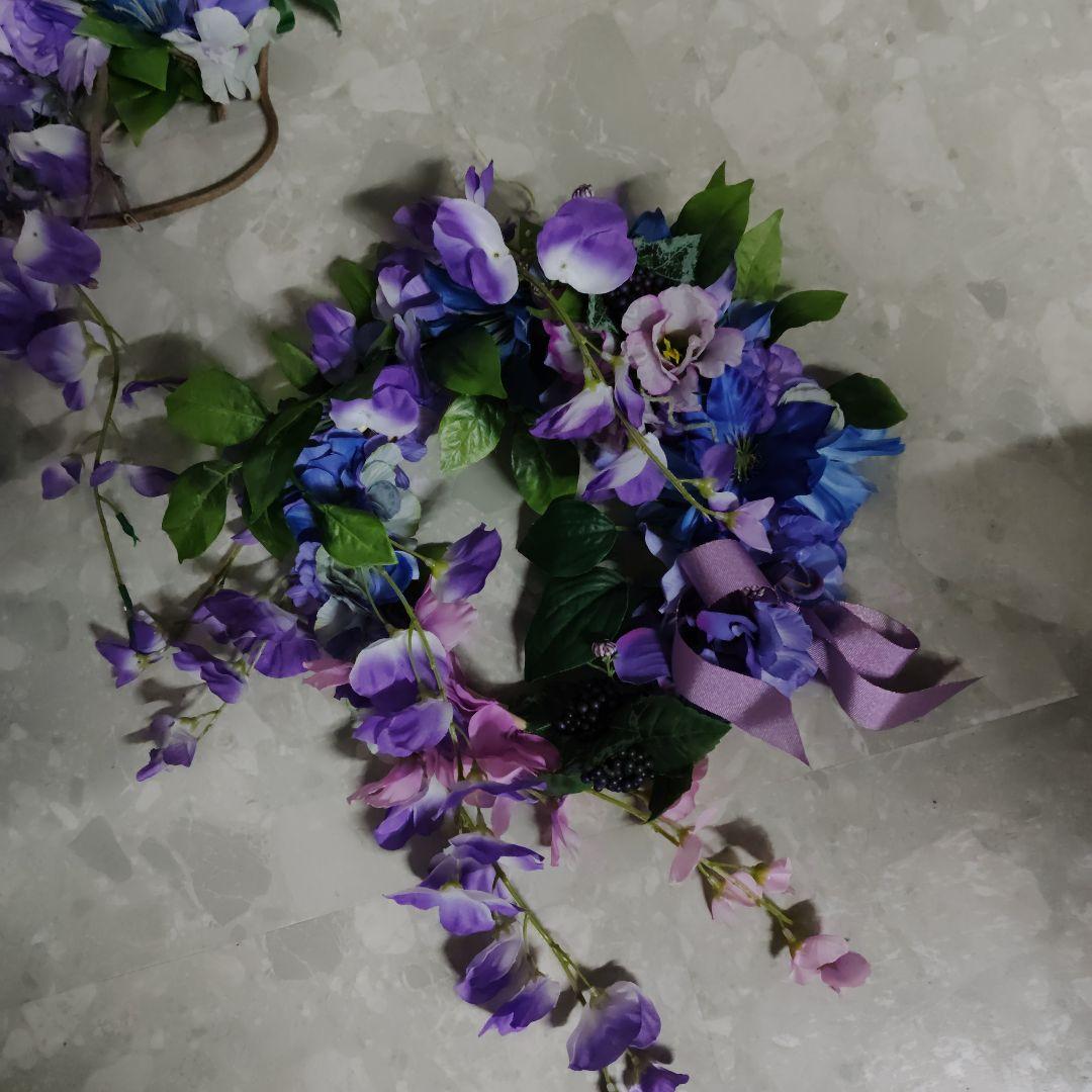 ★海月★様リクエスト【30×45】藤の花フラワーリース