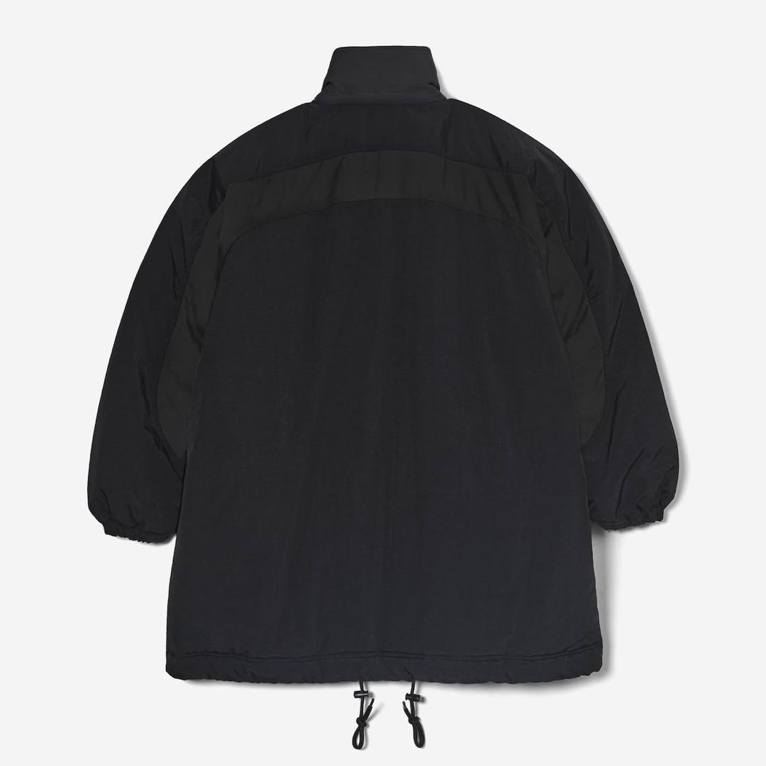 エンノイPADDED NYLON BENCH COAT BLACK/WHITE