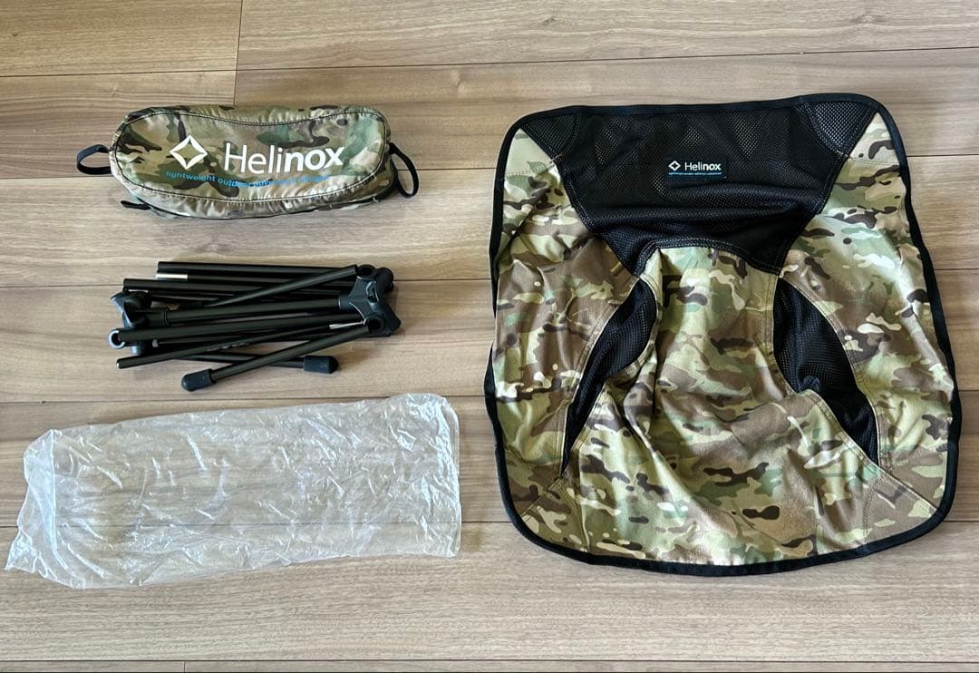 【美品】Helinox 迷彩 チェアワン　アウトドアチェア