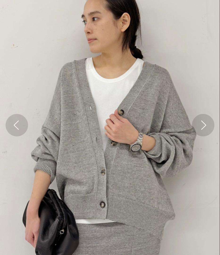 【美品】AP STUDIO Relax-sized カーディガン リネン