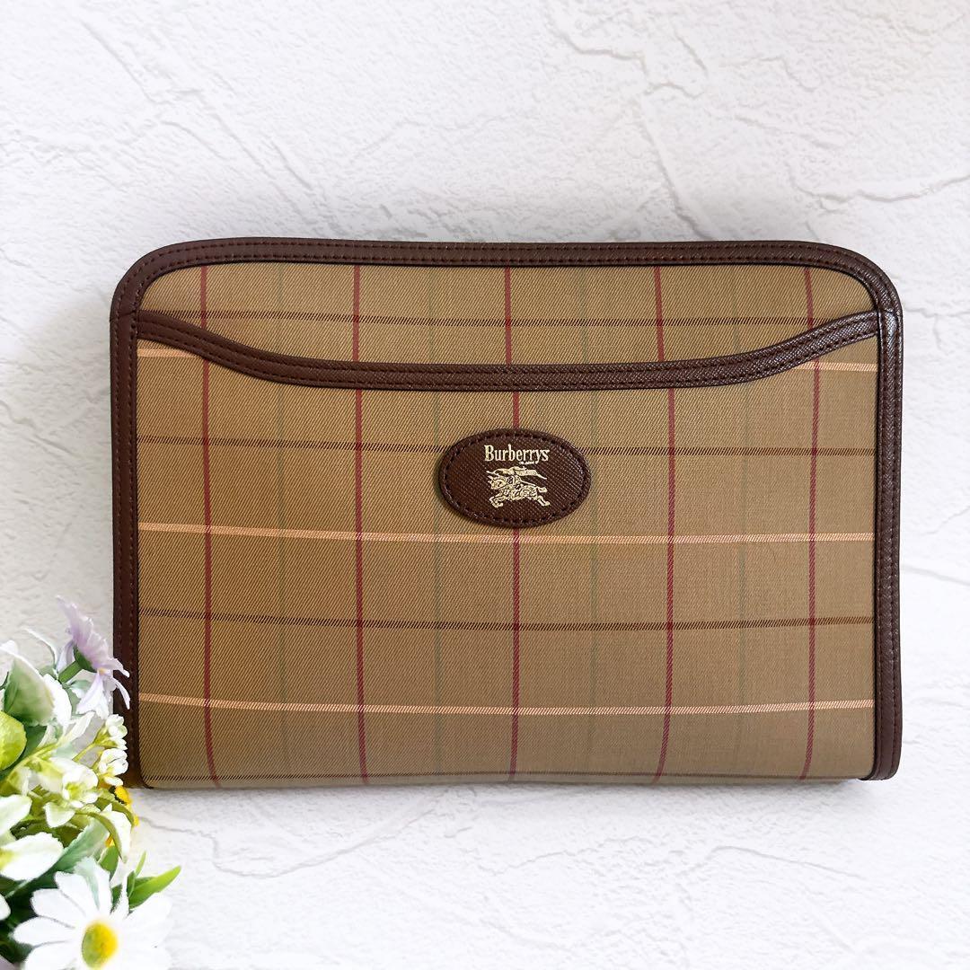 《美品》Burberrys 玉虫色 ボストンバック セカンドバッグ 2点セット