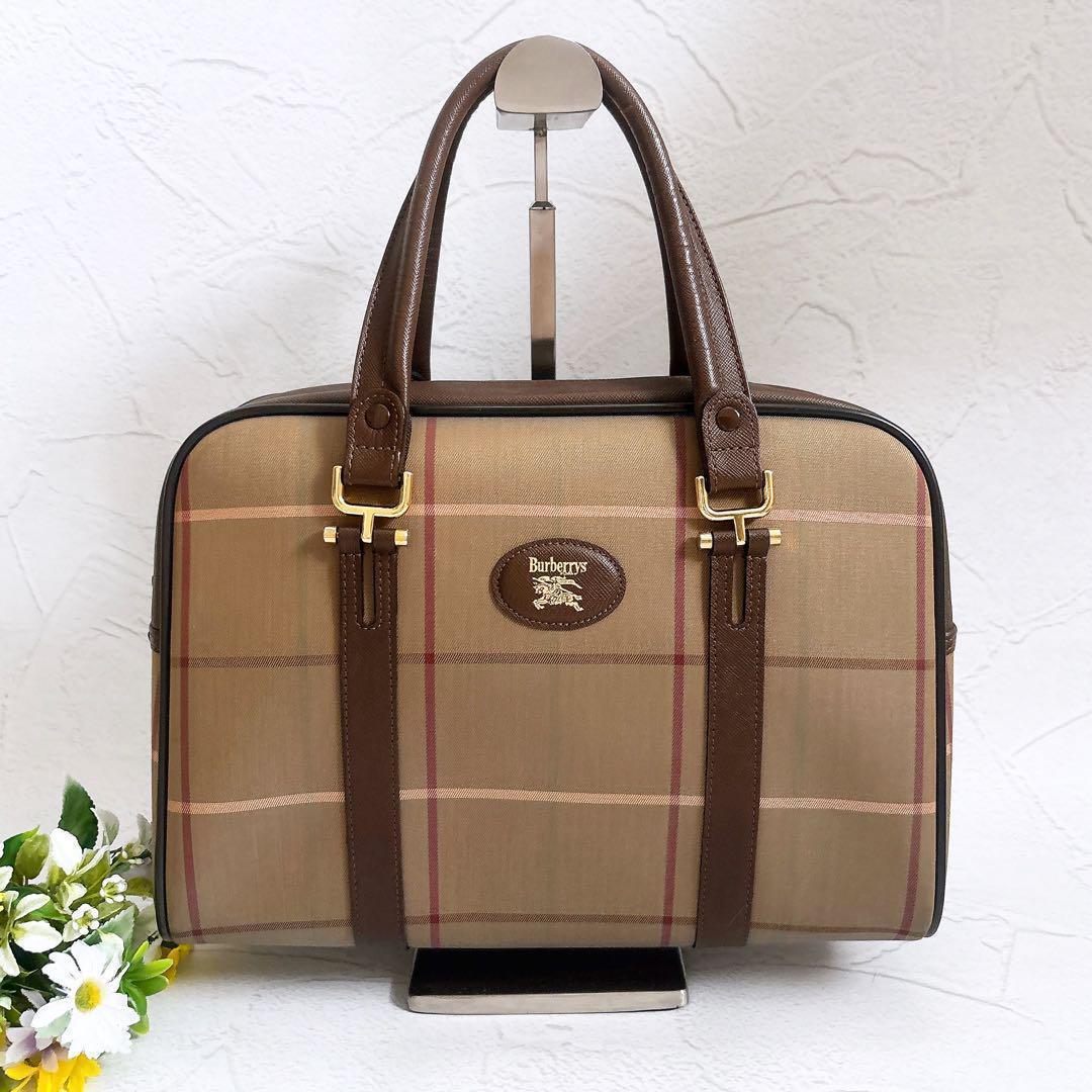 《美品》Burberrys 玉虫色 ボストンバック セカンドバッグ 2点セット