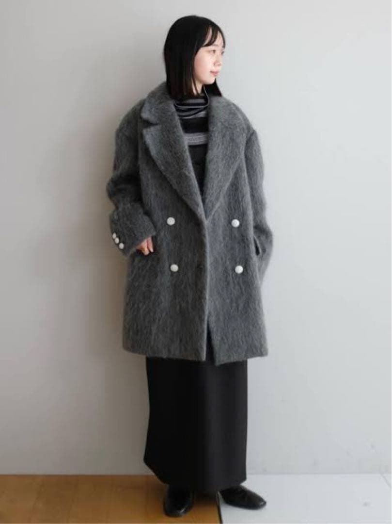 【値下げ】DRESSTERIOR（ドレステリア）モヘヤ混シャギーチェスターコート
