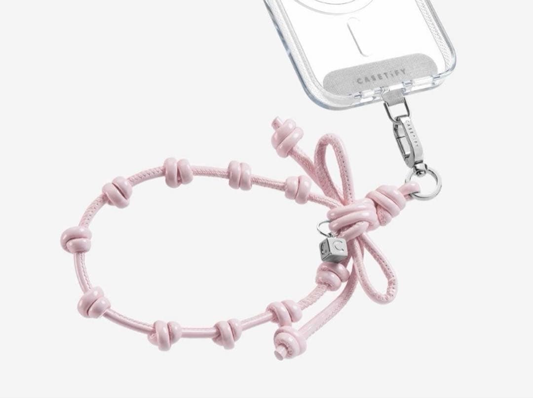 ケースティファイリボンバレンタインiPhone17proチャーム付