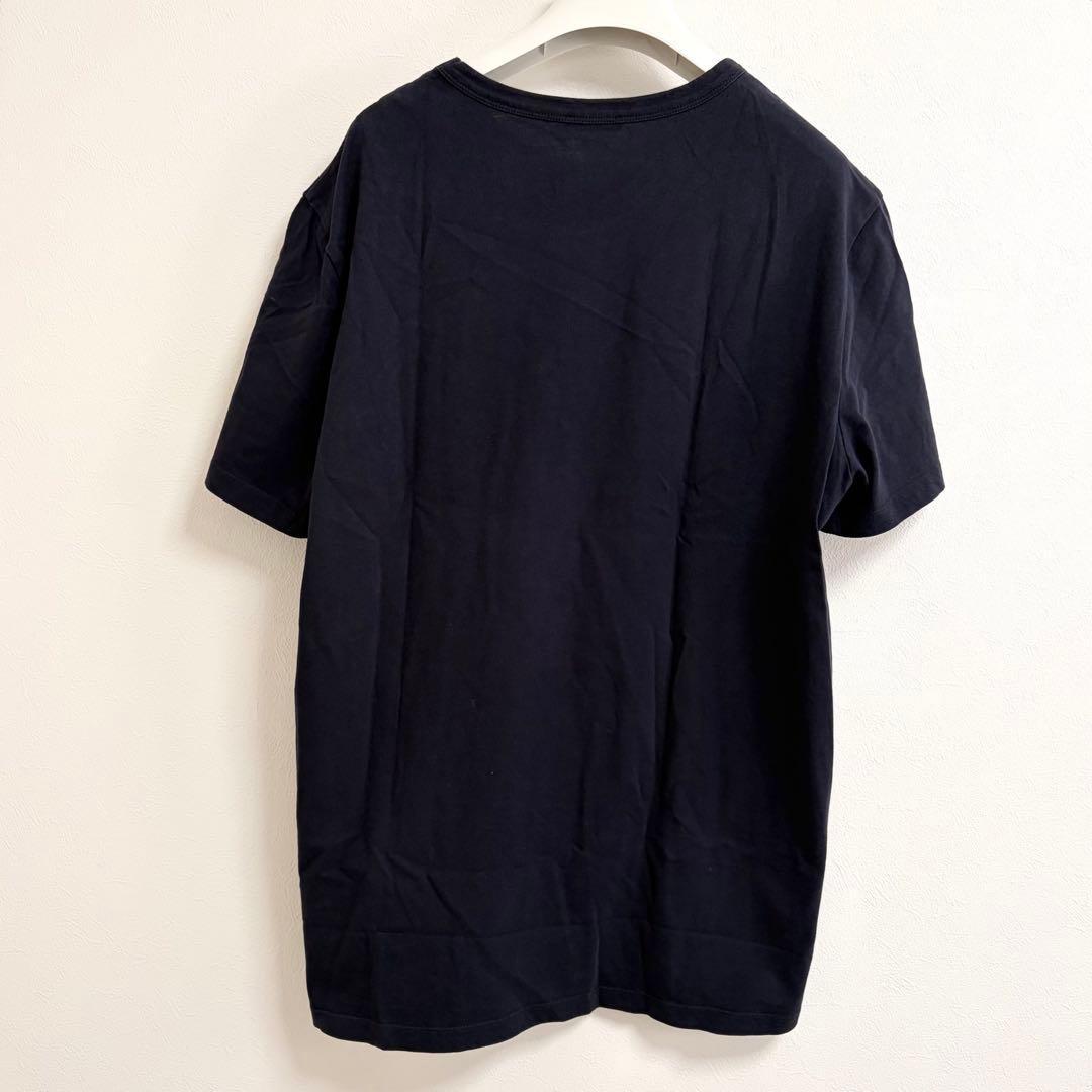 【XL】モンクレール 半袖Ｔシャツ ネイビー ロゴワッペン 立体ロゴ
