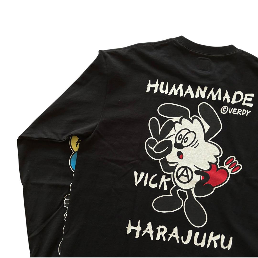 HUMAN MADE×VERDYロングスリーブTシャツ ブラック　I007