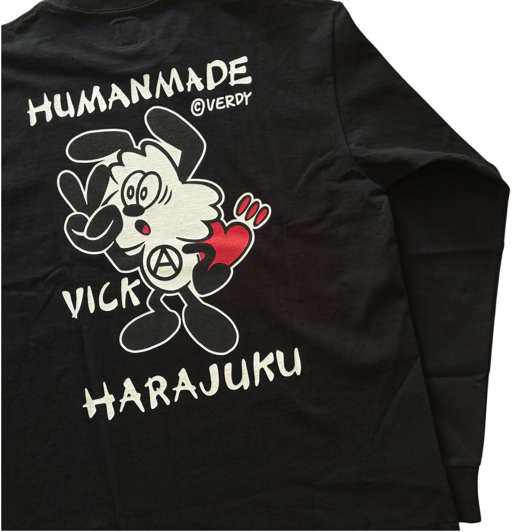 HUMAN MADE×VERDYロングスリーブTシャツ ブラック　I007