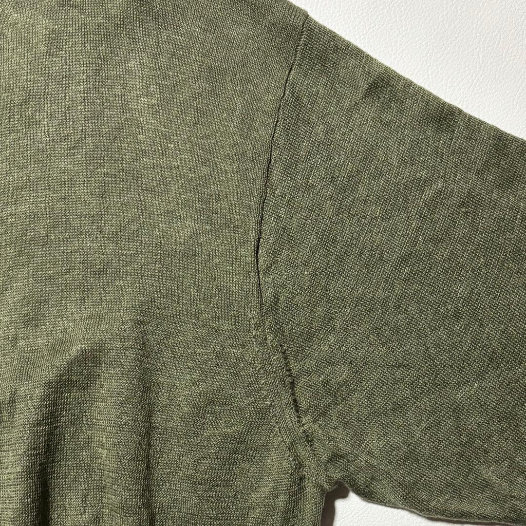 美品 MARGARET HOWELL リネンカーディガン カーキ M 日本製