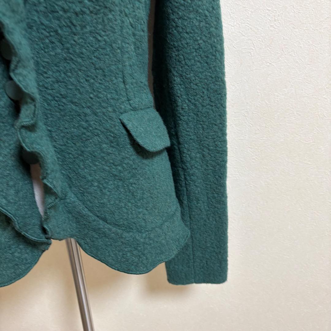 ARMANI COLLEZIONI フロントフリル ジャケット ウール混 40
