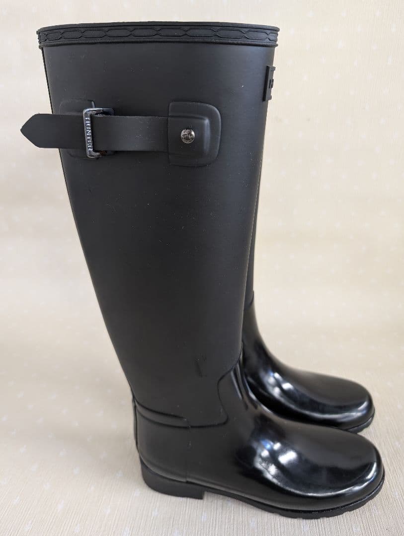 ✨️美品✨️【Hunter】 ブラック ロングブーツ 23cm