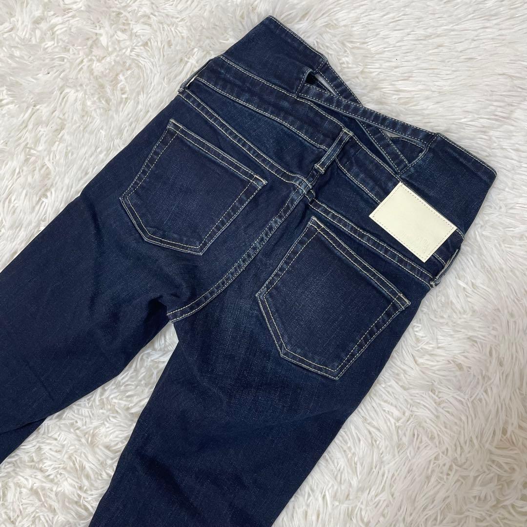 24AW ジェイダ ハイウエストウエストクロススキニーデニムパンツ XS
