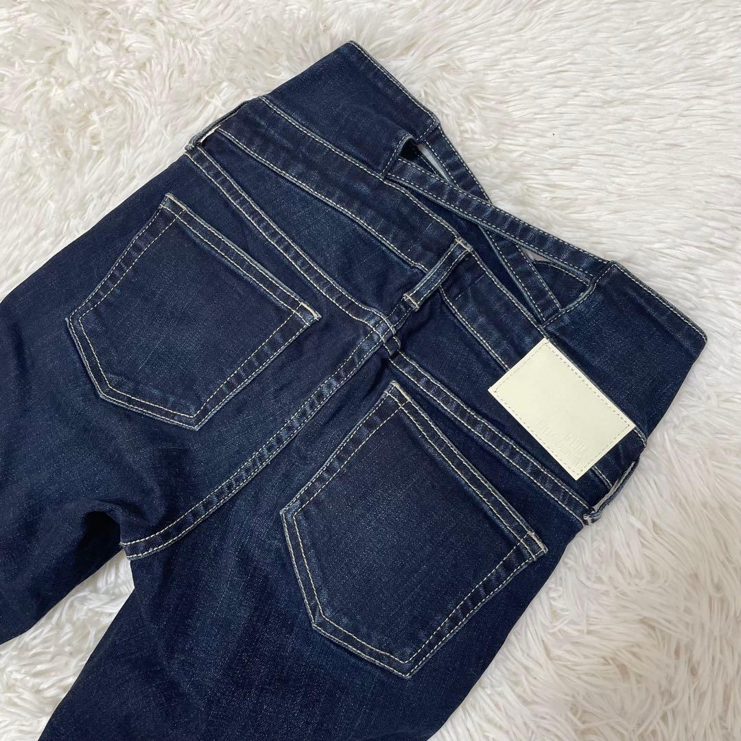 24AW ジェイダ ハイウエストウエストクロススキニーデニムパンツ XS