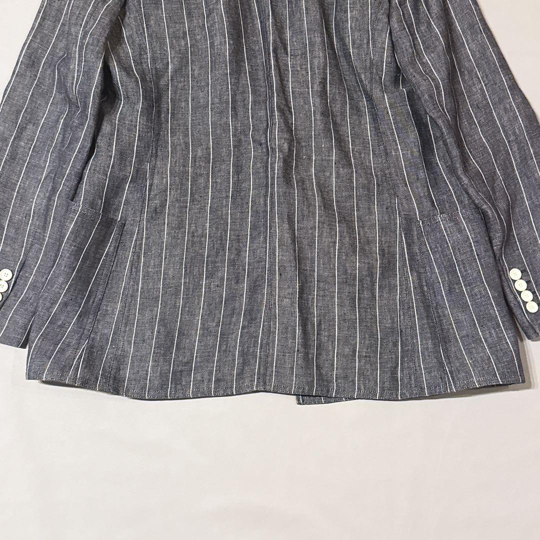 美品 MaxMara 白タグ リネン100% ダブル テーラードジャケット