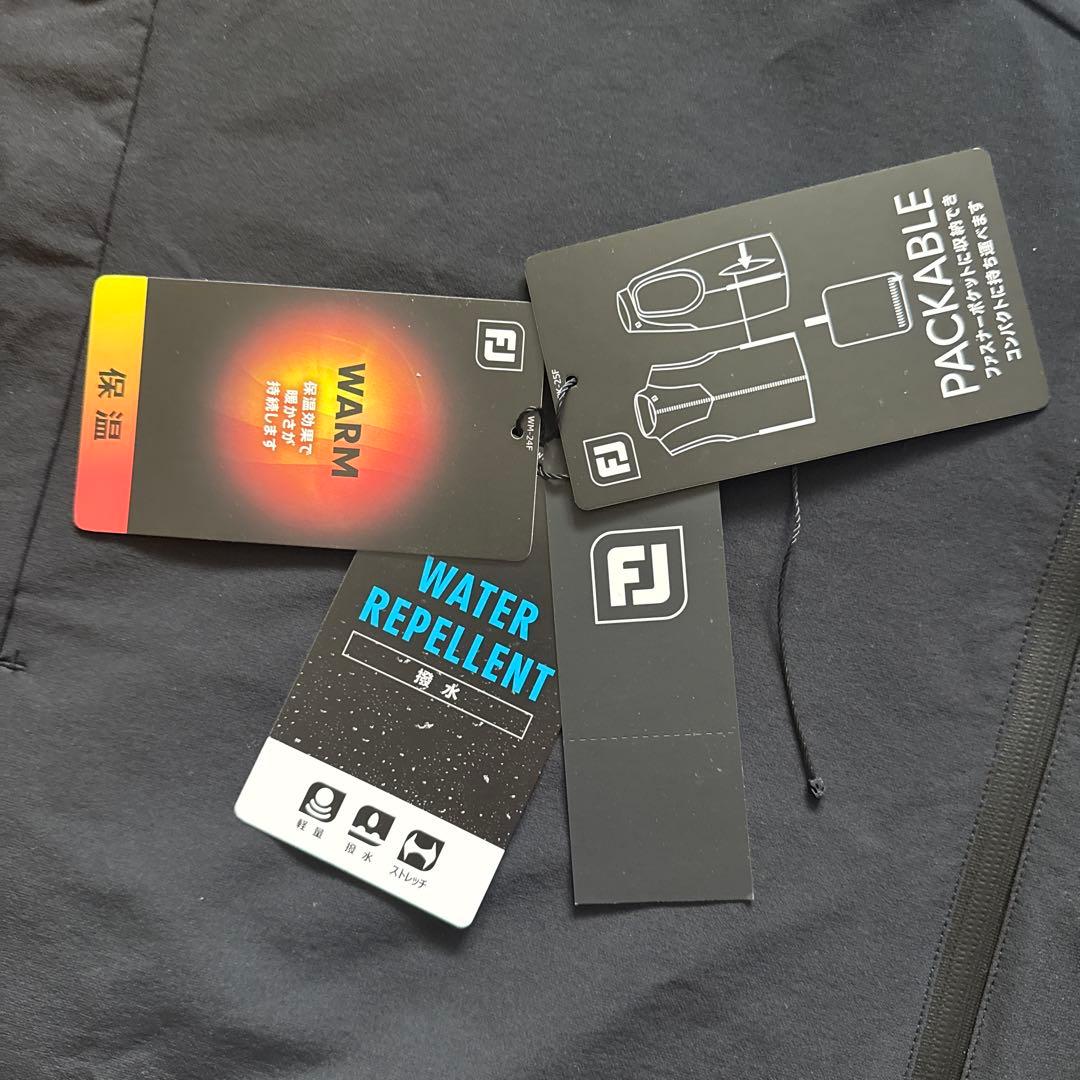 お得！フットジョイ FJ 防水 ベスト 黒 ゴルフベスト