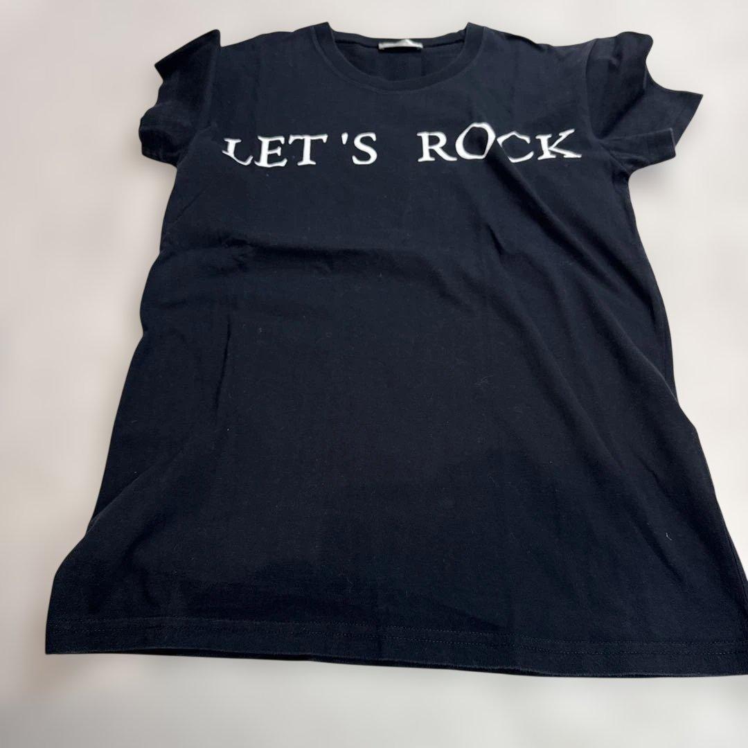 ディオールオム　LET’S ROCKプリントTシャツ　ブラック　XSサイズ